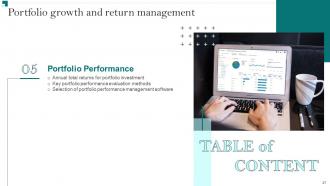 Portfolio Growth And Return Management Powerpoint Presentation Slides