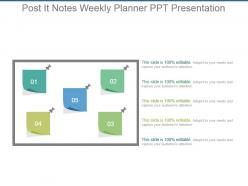 Post it notes weekly planner ppt presentation