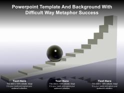 Powerpoint template and background with difficult way metaphor success