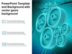 Powerpoint template and background with vector gears background