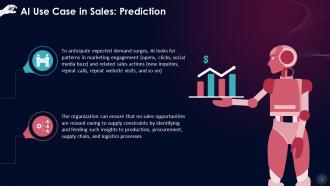 Prediction As A Use Case Of AI In Sales Training Ppt