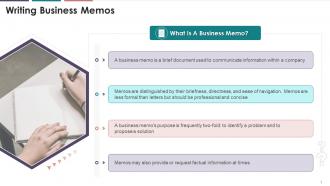 Principles And Templates For Writing Business Memos Training Ppt