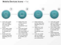 Printer computer mobile web application ppt icons graphics