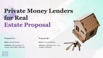 Private Money Lenders For Real Estate Proposal Powerpoint Presentation Slides