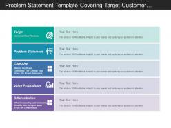 Problem statement template covering target customer and value proposition