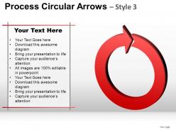 Process circular arrows 3 powerpoint presentation slides