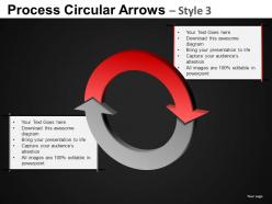 Process circular arrows 3 powerpoint presentation slides db