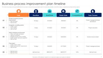 Process Improvement Timeline Powerpoint Ppt Template Bundles