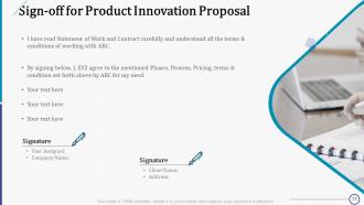 Product Innovation Proposal Powerpoint Presentation Slides