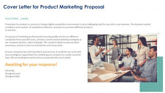 Product Marketing Proposal Powerpoint Presentation Slides