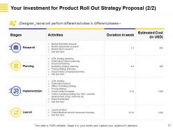 Product Roll Out Strategy Proposal Powerpoint Presentation Slides