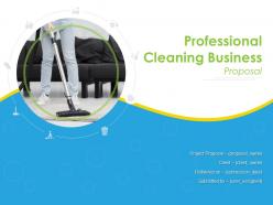 Professional cleaning business proposal powerpoint presentation slides