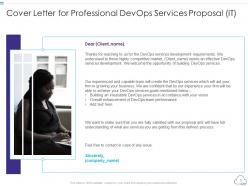 Professional devops services proposal it powerpoint presentation slides