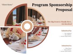 Program sponsorship proposal powerpoint presentation slides