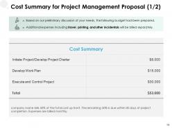 Project management proposal template powerpoint presentation slides