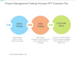 Project management testing process ppt example file