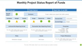 Project Status Report Powerpoint Ppt Template Bundles