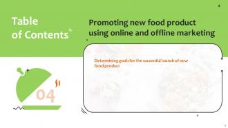 Promoting New Food Product Using Online And Offline Marketing Powerpoint Presentation Slides