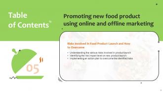 Promoting New Food Product Using Online And Offline Marketing Powerpoint Presentation Slides