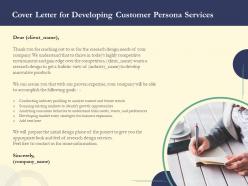 Proposal for developing customer persona powerpoint presentation slides