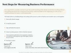 Proposal for measuring business performance powerpoint presentation slides