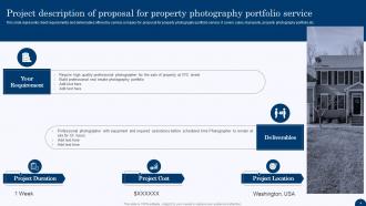 Proposal for Property Photography Portfolio Service powerpoint presentation slides