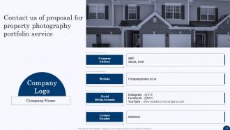 Proposal for Property Photography Portfolio Service powerpoint presentation slides