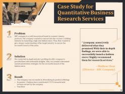 Proposal For Quantitative Business Research Powerpoint Presentation Slides