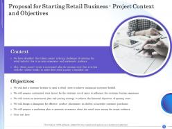 Proposal for starting retail business powerpoint presentation slides