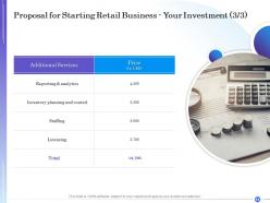 Proposal for starting retail business powerpoint presentation slides