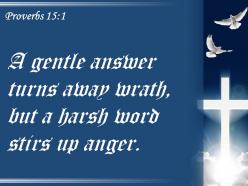 Proverbs 15 1 a gentle answer turns away powerpoint church sermon