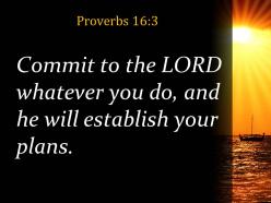 Proverbs 16 3 he will establish your plans powerpoint church sermon