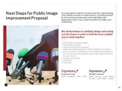 Public Image Improvement Proposal Powerpoint Presentation Slides