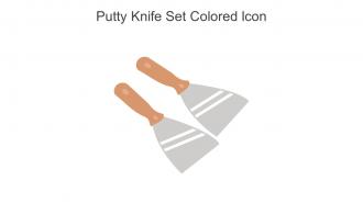 Putty Knife Set Colored Icon In Powerpoint Pptx Png And Editable Eps Format