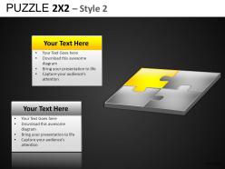 Puzzle 2x2 style 2 powerpoint presentation slides db