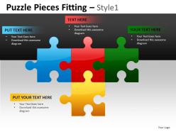 Puzzle pieces 1 powerpoint presentation slides db