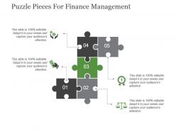 Puzzle pieces for finance management powerpoint slide inspiration