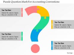 Puzzle question mark for accounting conventions flat powerpoint design