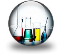 Assorted laboratory glassware powerpoint icon c