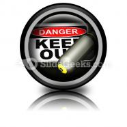 Dangerous area powerpoint icon cc