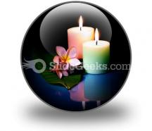 Frangipane flower with couple powerpoint icon c