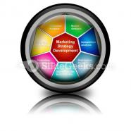 Marketing strategies development powerpoint icon cc