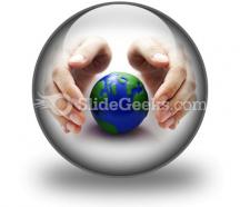 Protect the earth ppt icon for ppt templates and slides c