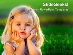 Adorable little girl children powerpoint templates and powerpoint backgrounds 0411