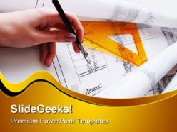 Architectural desk construction powerpoint templates and powerpoint backgrounds 0211