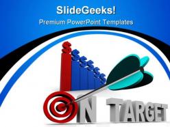 Bulls eye business powerpoint templates and powerpoint backgrounds 0411