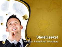 Businessman creativity success powerpoint templates and powerpoint backgrounds 0211