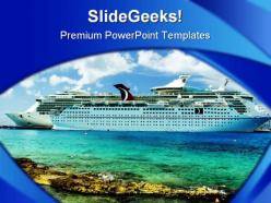 Cruise ship holidays powerpoint backgrounds and templates 1210