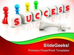 Cubes success communication powerpoint backgrounds and templates 0111