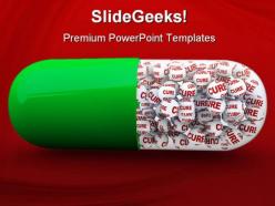 Cure capsule medical powerpoint backgrounds and templates 1210